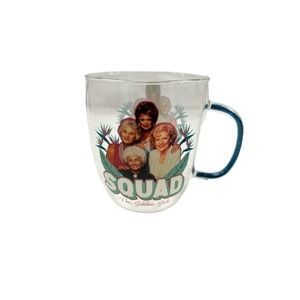 Golden Girls Squad Coffee Mug Clear with Glitter Filled Handle